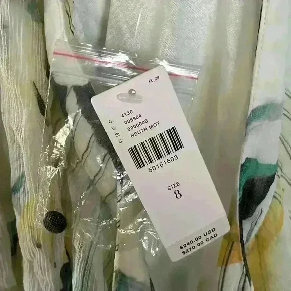 NWT Anthropologie Midi Dress Floral Tiered Size 8 - Picture 8 of 16